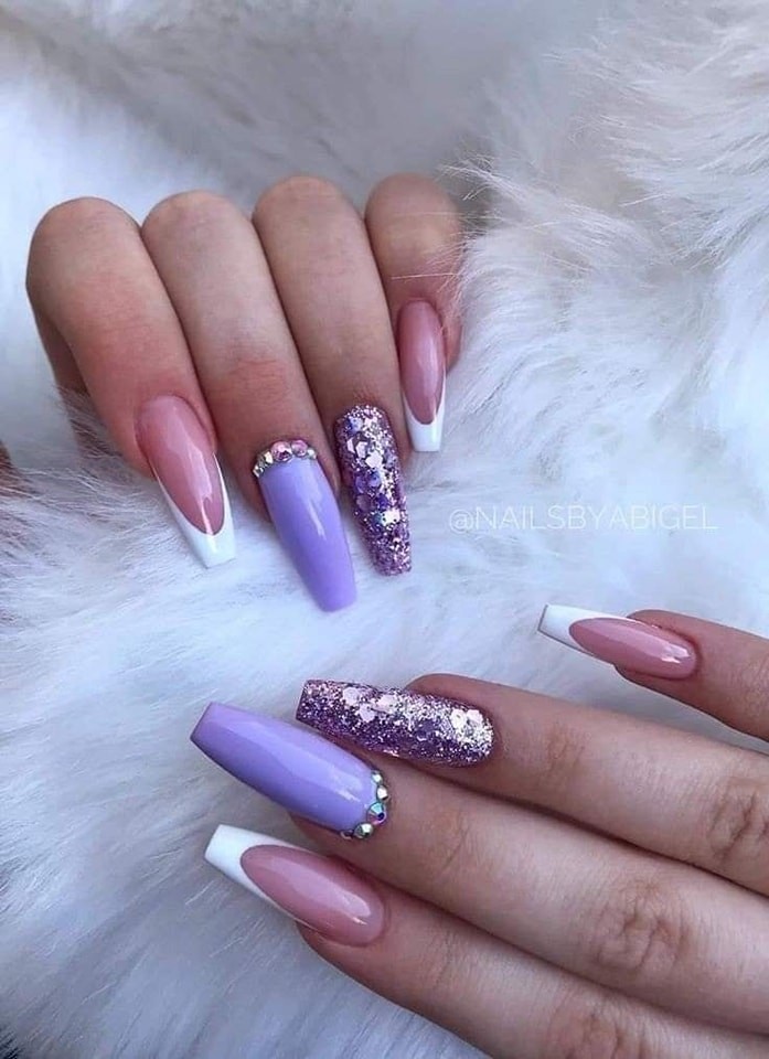 28 Nails art pour des Ongles dans les tons Violet 14