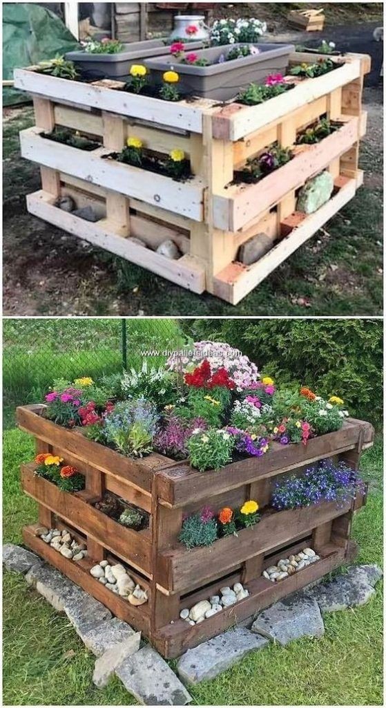 29 Jardinières en bois faciles à faire avec des palettes récupérées 25