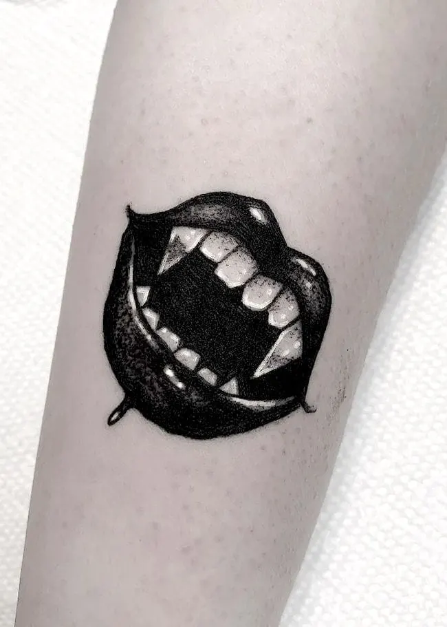 An intimidating badass tattoo by @mattwmurray