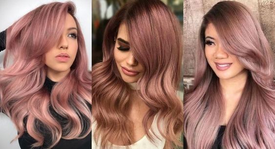 34 top idées de colorations cheveux rose gold 15