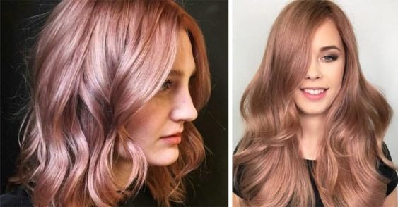 34 top idées de colorations cheveux rose gold 16