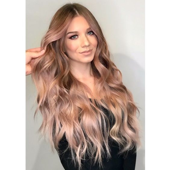 34 top idées de colorations cheveux rose gold 17