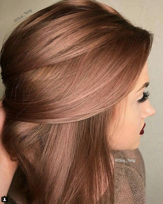 34 top idées de colorations cheveux rose gold 19