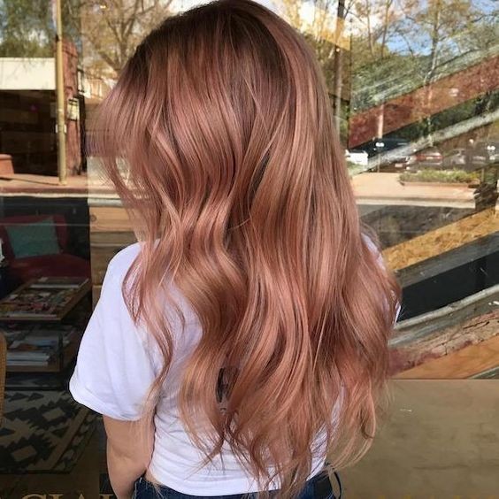34 top idées de colorations cheveux rose gold 24
