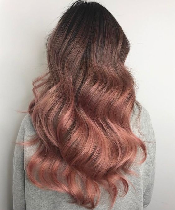 34 top idées de colorations cheveux rose gold 28
