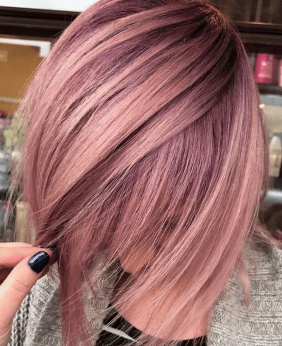 34 top idées de colorations cheveux rose gold 4