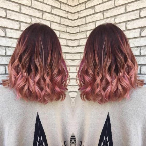 34 top idées de colorations cheveux rose gold 32