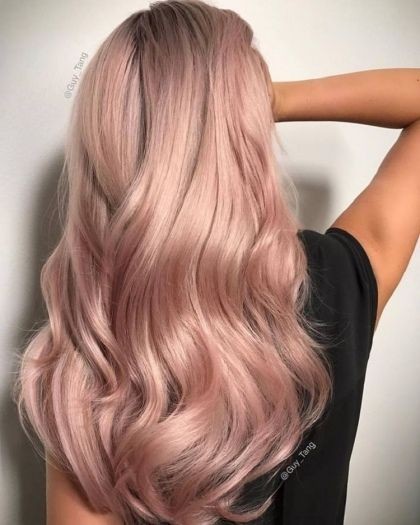 34 top idées de colorations cheveux rose gold 6