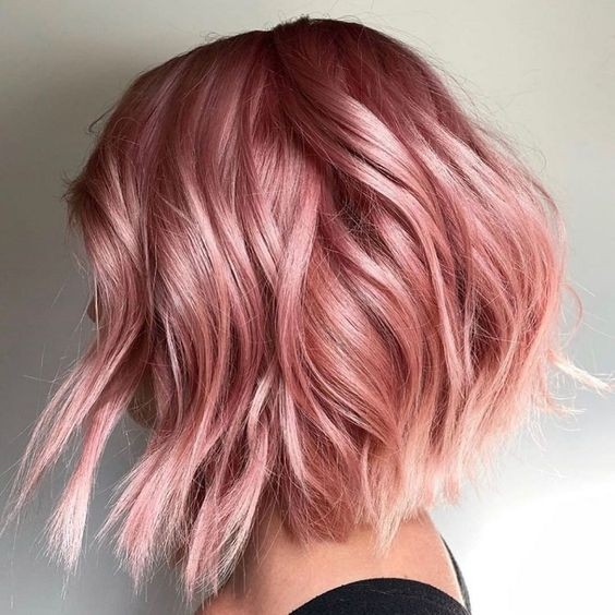 34 top idées de colorations cheveux rose gold 1