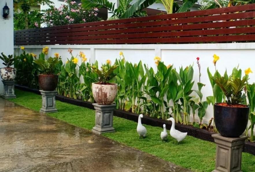 35 Clôtures décorées de petits jardins qui apportent de la vitalité à votre maison 22