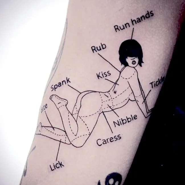 A guide to please the unpleasable -Badass tattoo for women by @la_french_sarah
