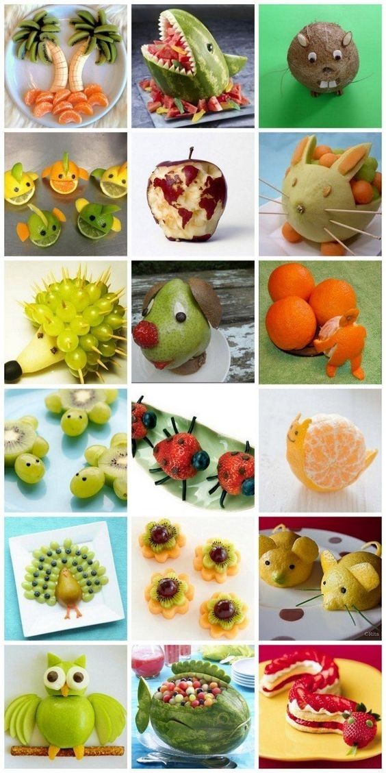 80 idées d'assiettes pour donner envie aux enfants de manger des fruits & légumes 16