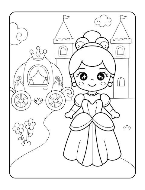 Coloriage princesse : 25 Dessins de Princesses Faciles à Colorier 2