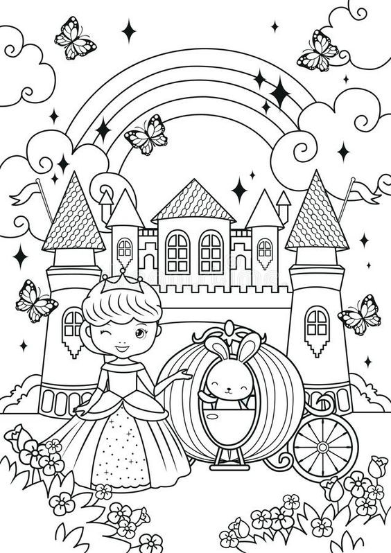 Coloriage princesse : 25 Dessins de Princesses Faciles à Colorier 3