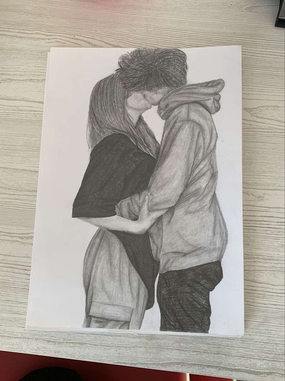 Dessin de couple : 59 idées pour apprendre à dessiner des couples 2