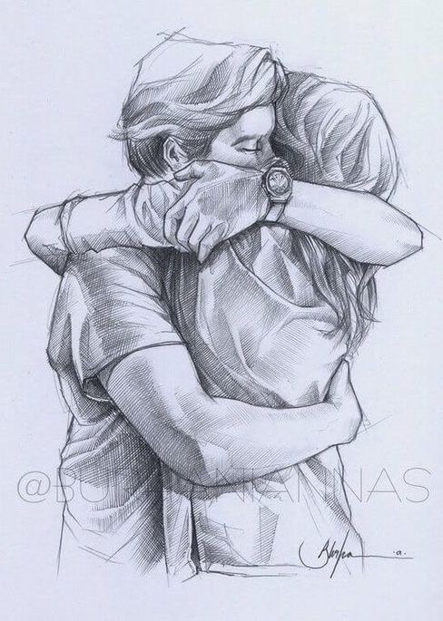 Dessin de couple : 59 idées pour apprendre à dessiner des couples 11