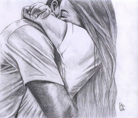 Dessin de couple : 59 idées pour apprendre à dessiner des couples 9