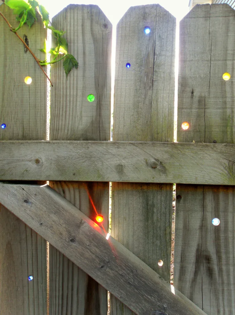 marbles in fence