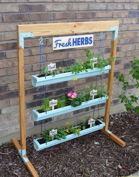 hanging planters herbs