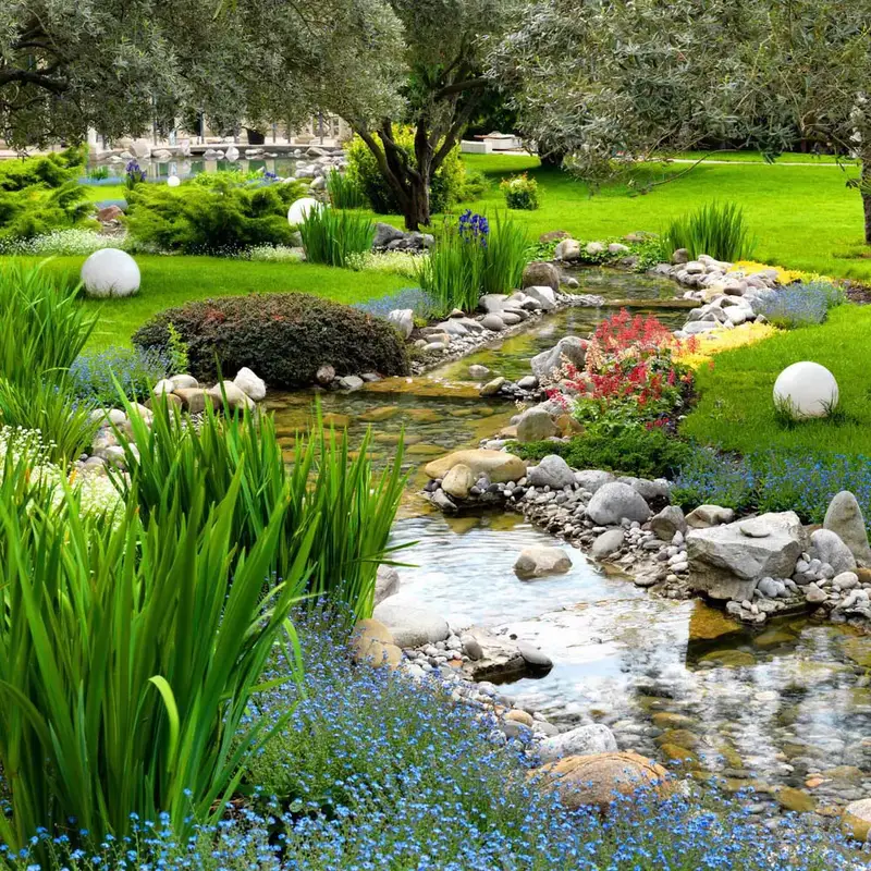 61 idées de jardins super cool dans l'arrière-cour 28 Garden with Stream