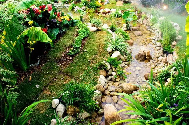 61 idées de jardins super cool dans l'arrière-cour 44 Mossy Stream