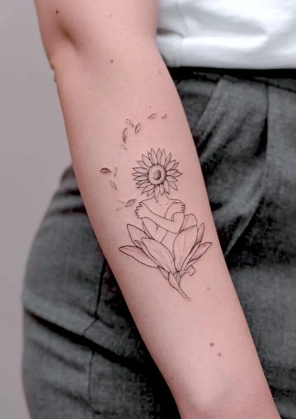 75 superbes tatouages de bras pour femmes avec signification 13 Meaningful self-love tattoo on the forearm by @davide_dot