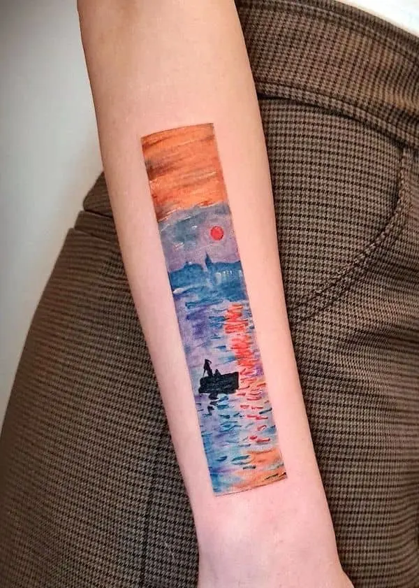 75 superbes tatouages de bras pour femmes avec signification 14 Monet forearm tattoo by @barbara_corbucci_tattooer