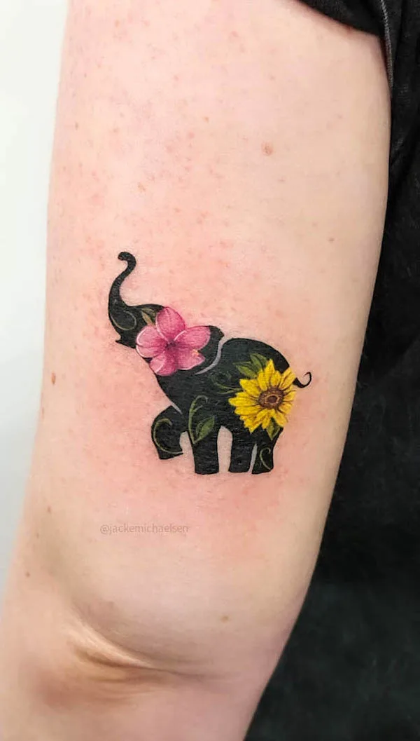 75 superbes tatouages de bras pour femmes avec signification 46 Tropical elephant arm tattoo by @jackemichaelsen.tattoo