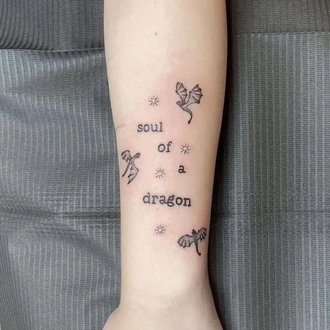 Soul of a dragon by @k8.tat- best dragon tattoos for women and girls