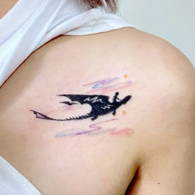 Dragon trainer tattoo by @scarlettpokes