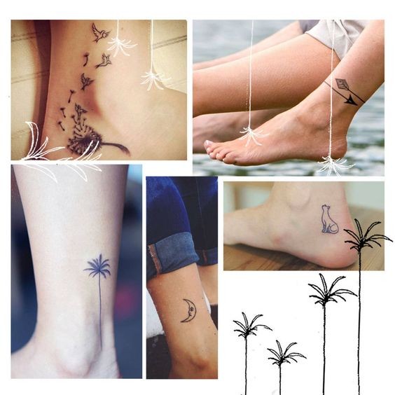 21 idées de tatouages cheville bracelet pour femme 13
