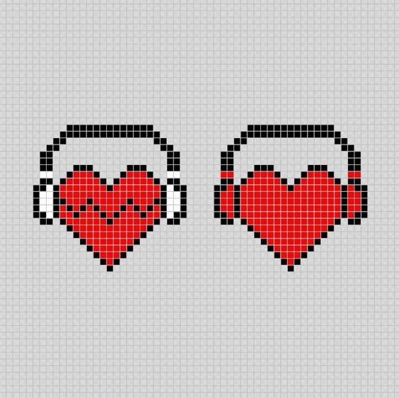 29 top idées de pixel art amour 5