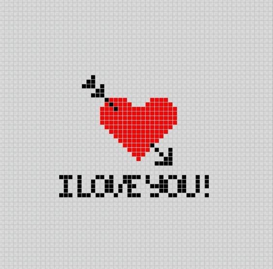 29 top idées de pixel art amour 9