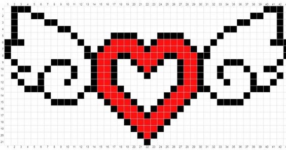 29 top idées de pixel art amour 10