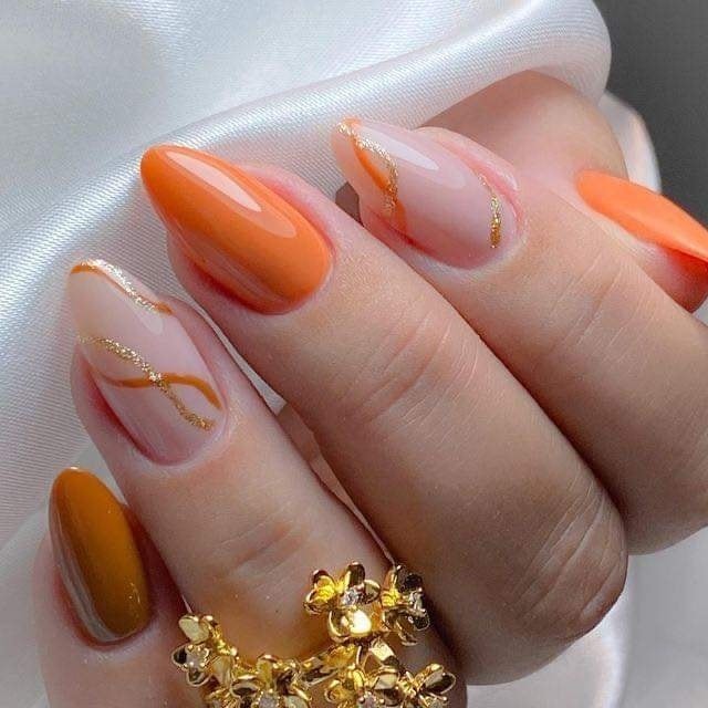 18 Top idées de Nails Art Orange pour s'inspirer 3