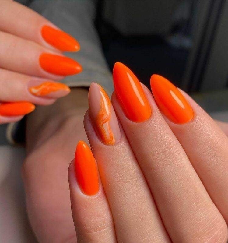 18 Top idées de Nails Art Orange pour s'inspirer 7