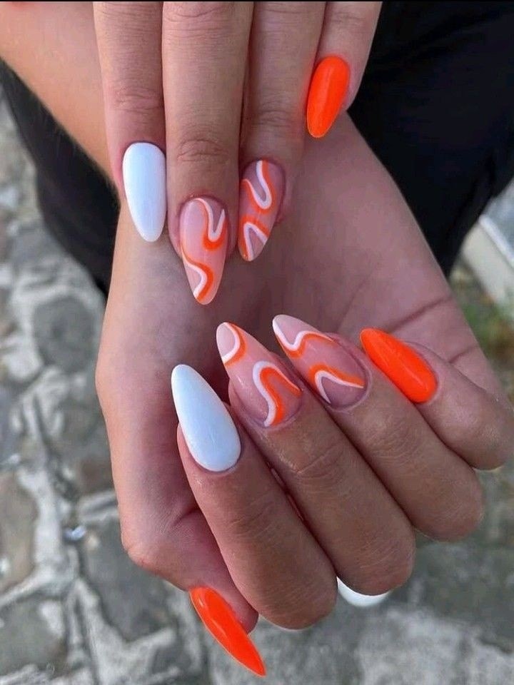 18 Top idées de Nails Art Orange pour s'inspirer 13