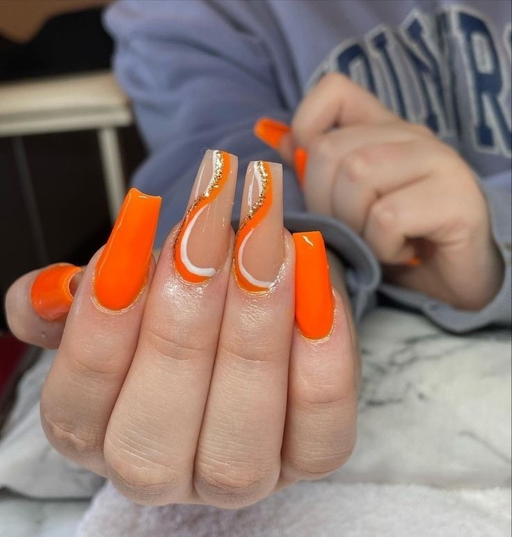 18 Top idées de Nails Art Orange pour s'inspirer 14