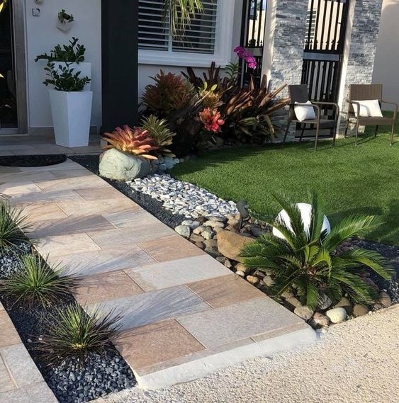 24 idées de jardins pour orner l'entrée des maisons avec beaucoup de style 8