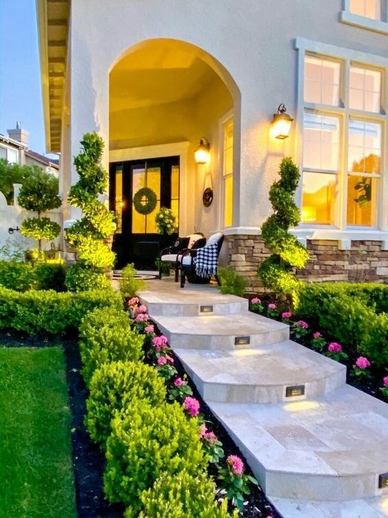 24 idées de jardins pour orner l'entrée des maisons avec beaucoup de style 10