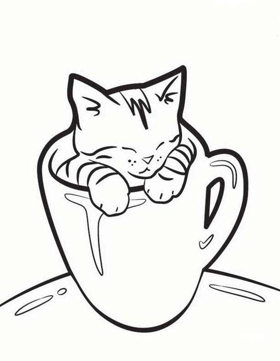 Coloriage chaton : 20 dessins à imprimer gratuitement 9 Coloriage chaton : 20 dessins à imprimer gratuitement 9