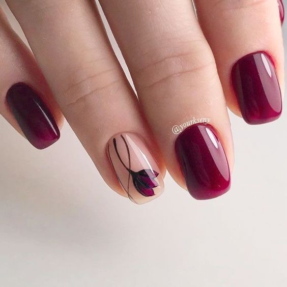 33 top idées de vernis à ongles rouges 1