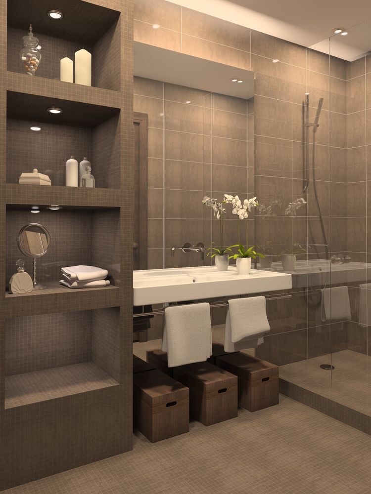 9 idées pour aménager votre salle de bain avec des étagères en béton 3