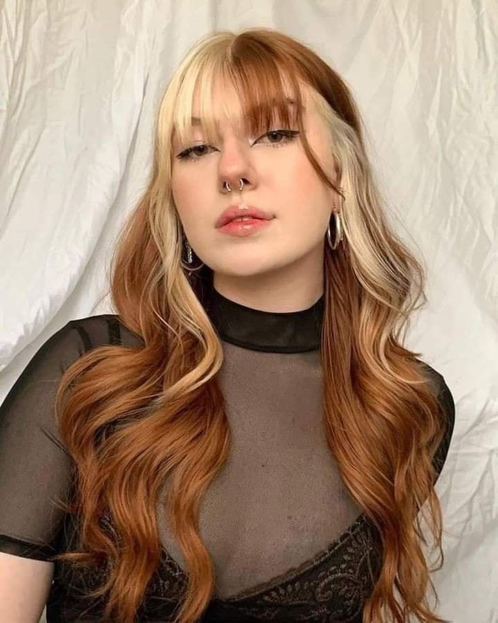 12 couleurs cuivrées avec effet et mèche blonde 1 12 couleurs cuivrées avec effet et mèche blonde 1