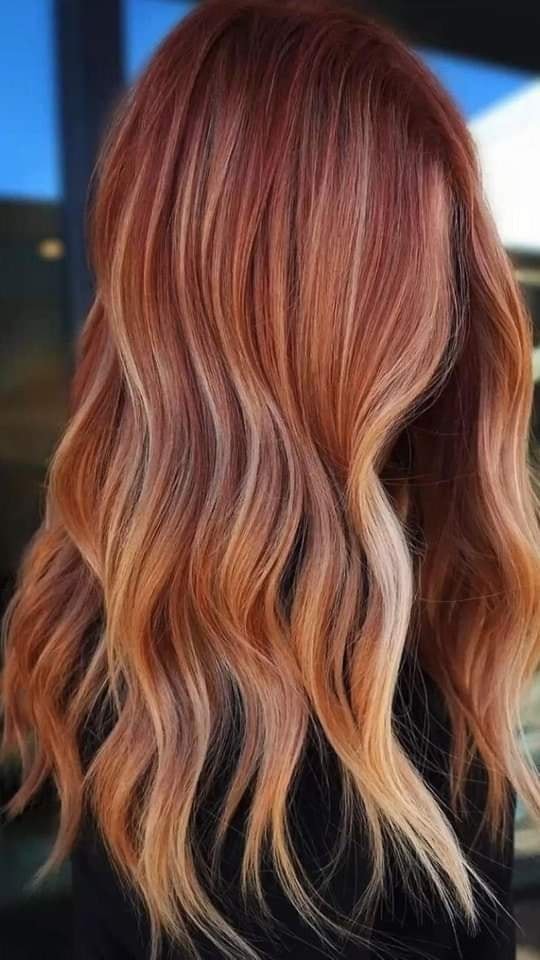 12 couleurs cuivrées avec effet et mèche blonde 3