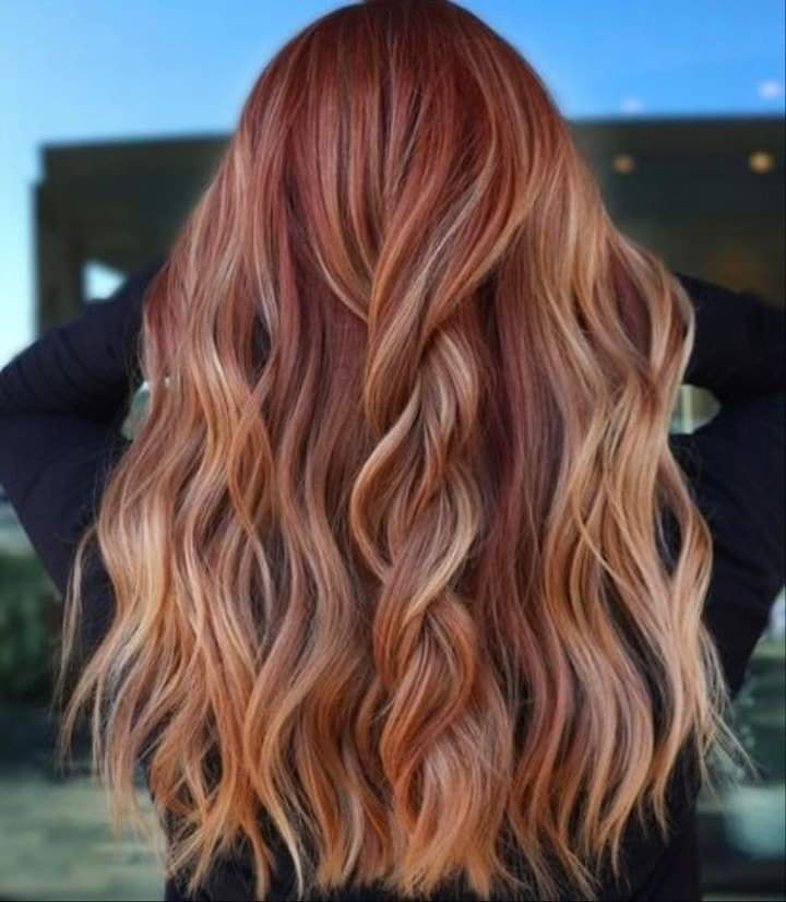 12 couleurs cuivrées avec effet et mèche blonde 7