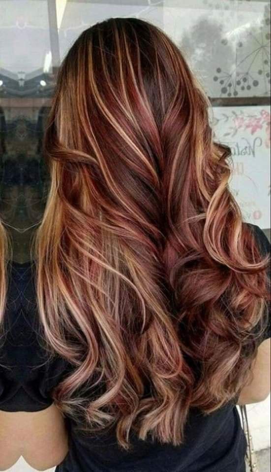 12 couleurs cuivrées avec effet et mèche blonde 8