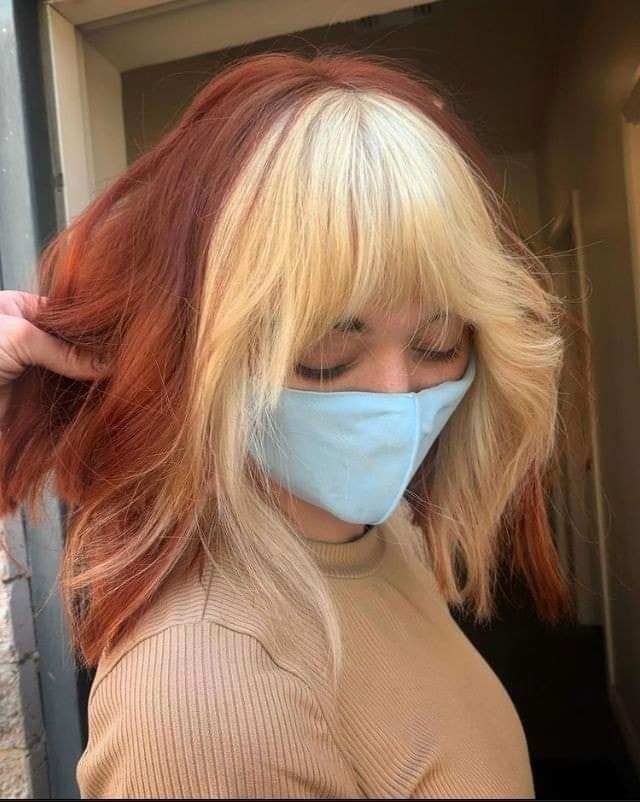 12 couleurs cuivrées avec effet et mèche blonde 10 12 couleurs cuivrées avec effet et mèche blonde 10