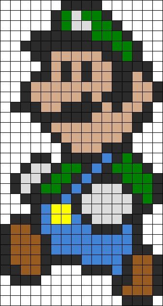 23 idées de dessins Pixel art Mario à colorier 21