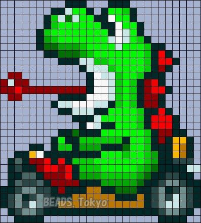 23 idées de dessins Pixel art Mario à colorier 23